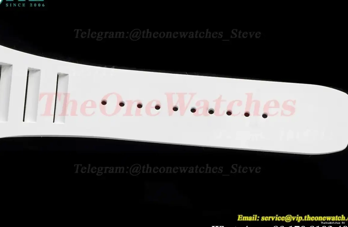 Dial on Carbon RM035-02 White Skeleton V5 RU Strap NH05A ZF 0329